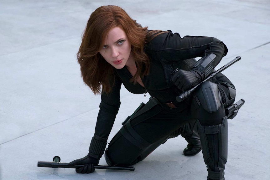 Scarlett Johansson as Black Widow in the film Captain America Civil War