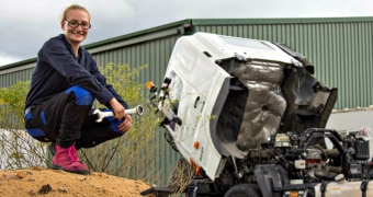 Louise Azzorpodi, heavy vehicle mechanic