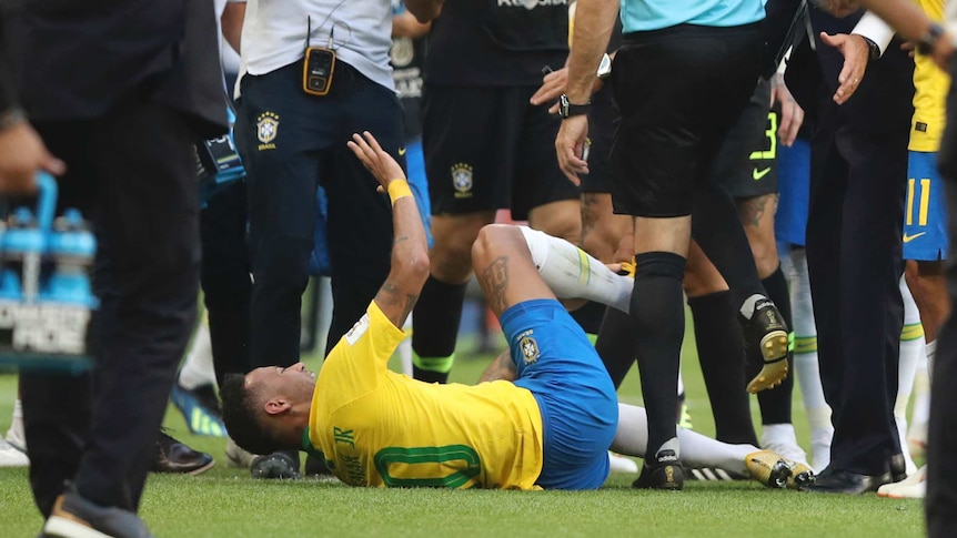 Neymar rolls in agony
