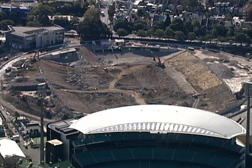 The now-demolished Sydney football stadium