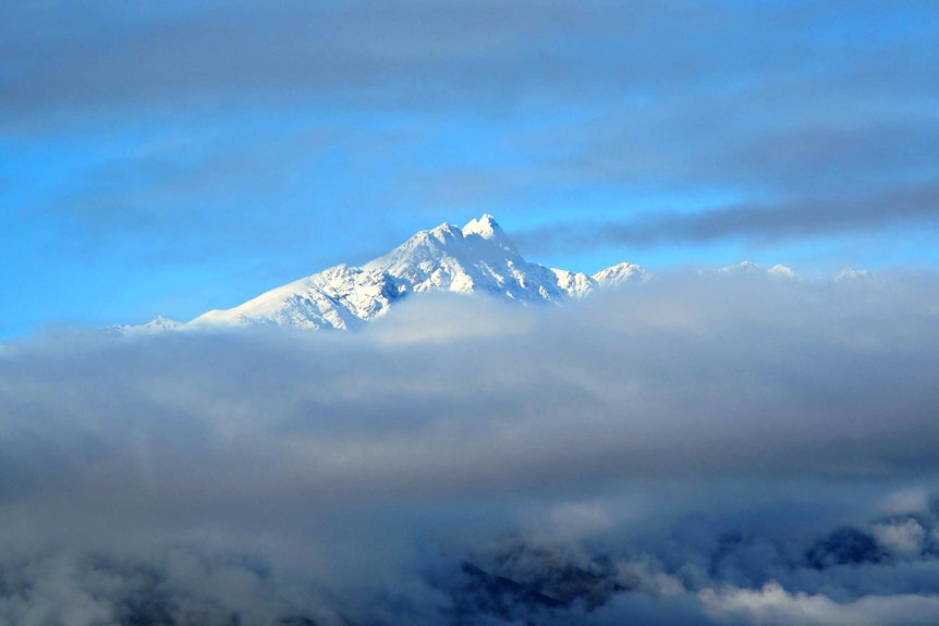 The peak of The Remarkables Mountain Range