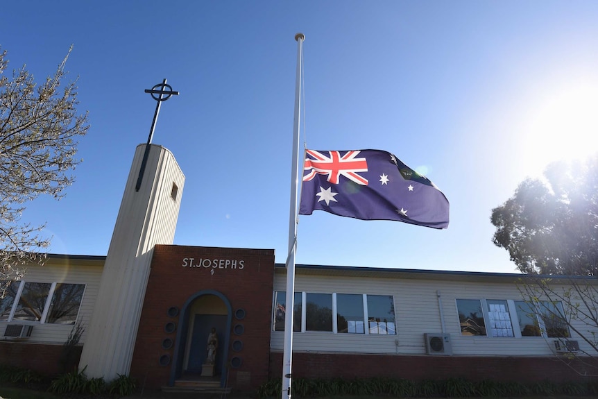 Tribute at school in Lockhart