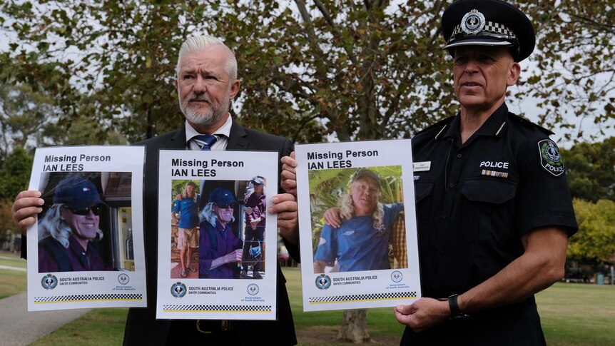 police with missing person poster