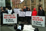 Protesters outside a CAMLR meeting lobby for Antarctic Marine Parks