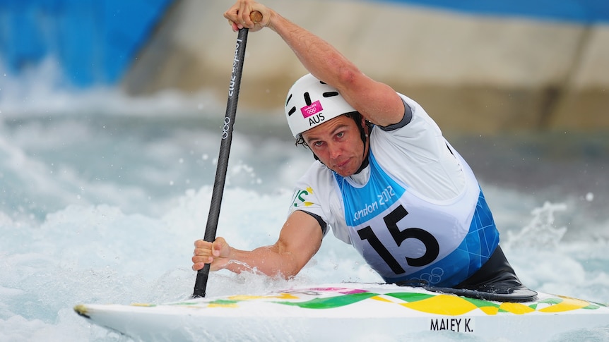 Maley takes on the canoe slalom