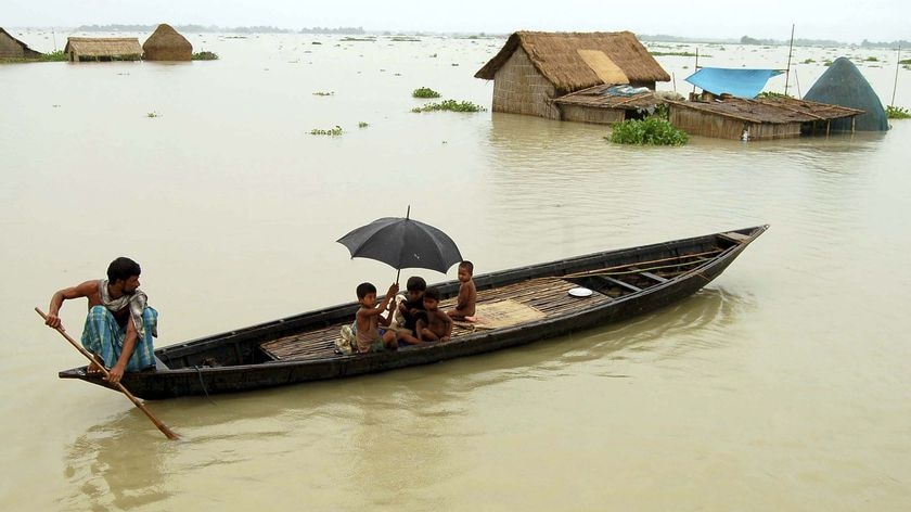 About 20 million people in India alone have been displaced by the floodwaters.