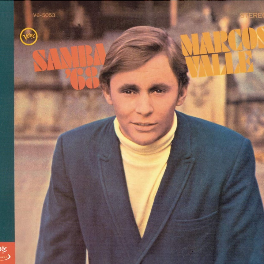 Marcos Valle wears a blue jacket and yellow shirt on the cover of his Samba 68 album