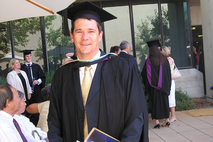 Shane Drumgold at his university graduation