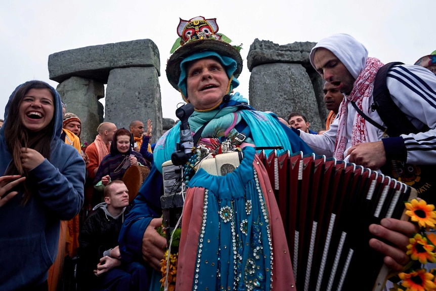 People at Stonehenge mark summer solstice