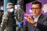 ADF personnel and Daniel Andrews.