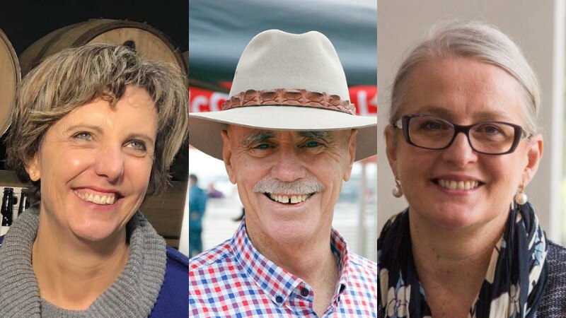 a composite image of heather neil, warren snowdon and sue middleton