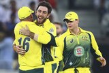 Maxwell celebrates wicket against Pakistan