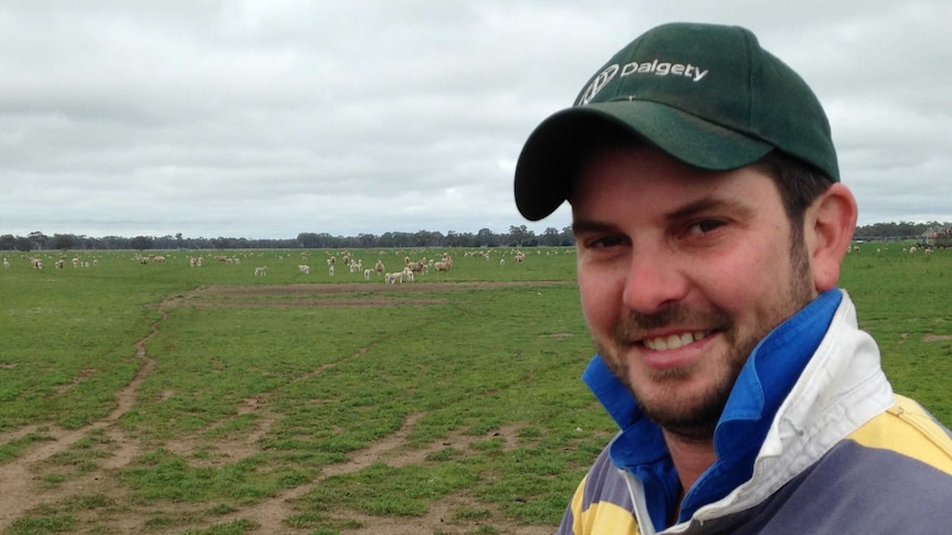 Fifth-generation sheep farmer Simon Teate at his Frances property.