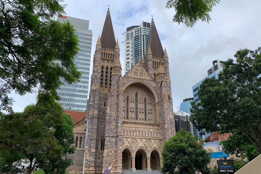Exterior of St John's Anglican Cathedral in Ann Street in Brisbane.