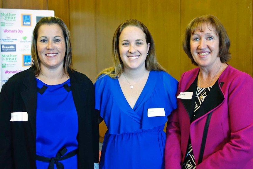 Canberra mums Belinda Nunn, Lauren Irvine and Mary Ryan-Baker celebrate their achievements.