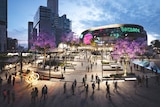 Artist's impression of proposed Brisbane Arena venue at Roma Street in the CBD for the 2032 Summer Olympics