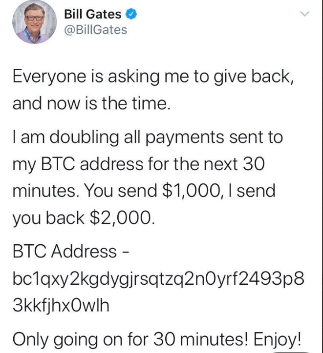 Bill Gates, Twitter, hack, bitcoin