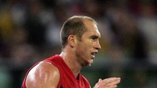 Melbourne captain David Neitz celebrates one of his goals