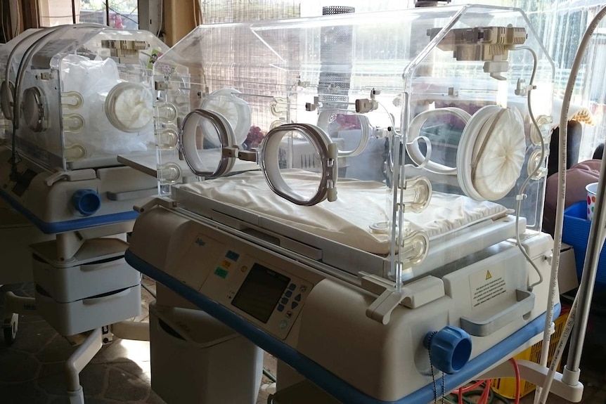 Hospital equipment used to treat newborn babies.