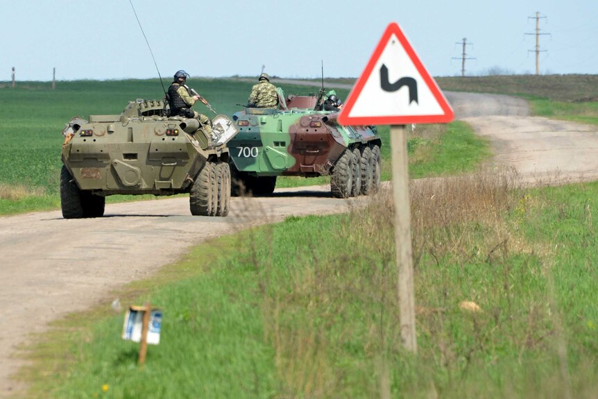 Ukrainian special forces near Slavyansk