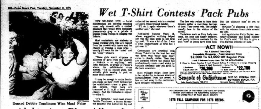 Wet T-shirt contests remain wildly popular in northern Australia