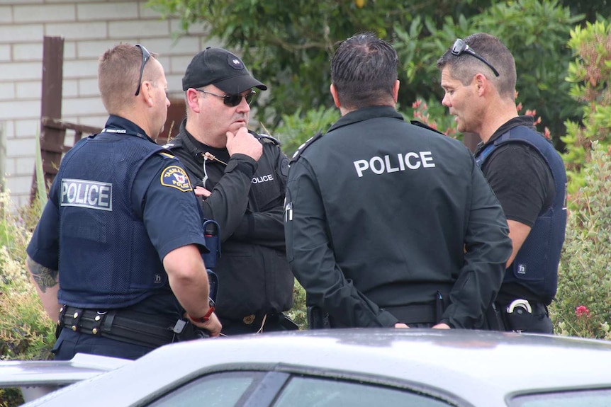 Tasmanian Police at Trevallyn siege, Saturday 8 December.