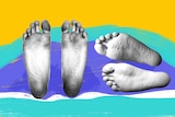 Illustration of two pairs of feet in bed; one pair facing partner to depict antidepressants affecting sex drive and what to do.