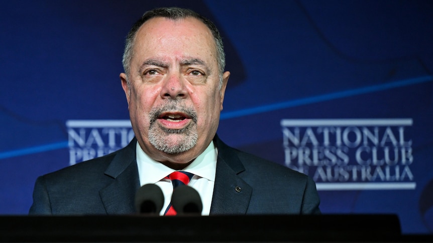 Nick Kaldas addressing the National Press Club