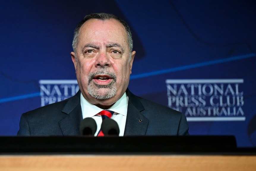 Nick Kaldas addressing the National Press Club