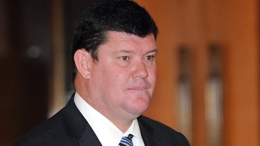 Crown Chairman James Packer leaves the company's AGM