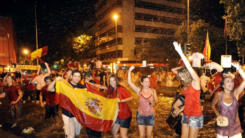 Fountain celebration after World Cup win