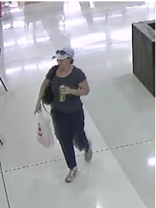 Security footage of missing woman Katherine Ackling-Bryen.