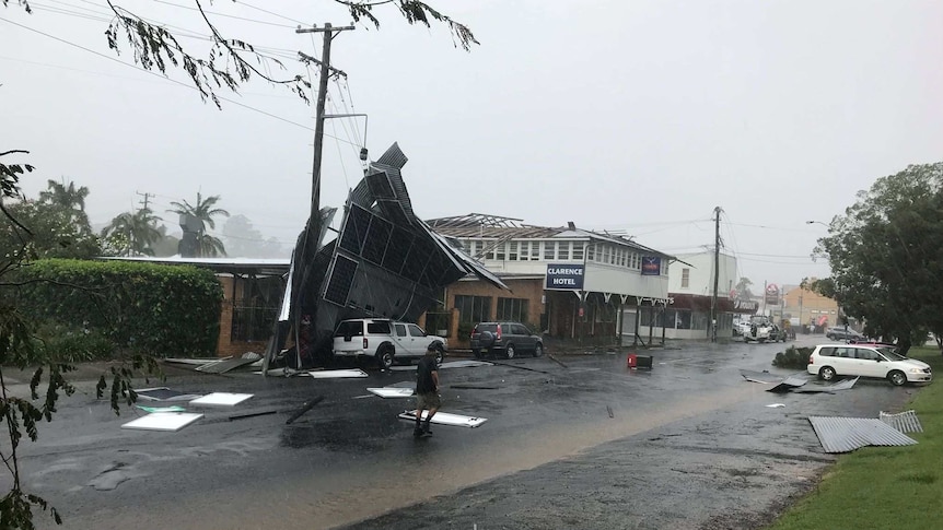 Storm damage in Maclean.