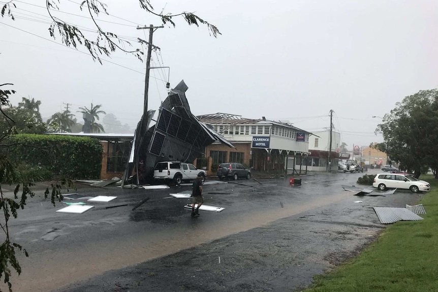 Storm damage in Maclean.