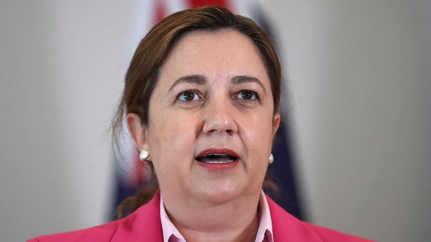 Queensland Premier Annastacia Palaszczuk speaks at a media conference in Brisbane