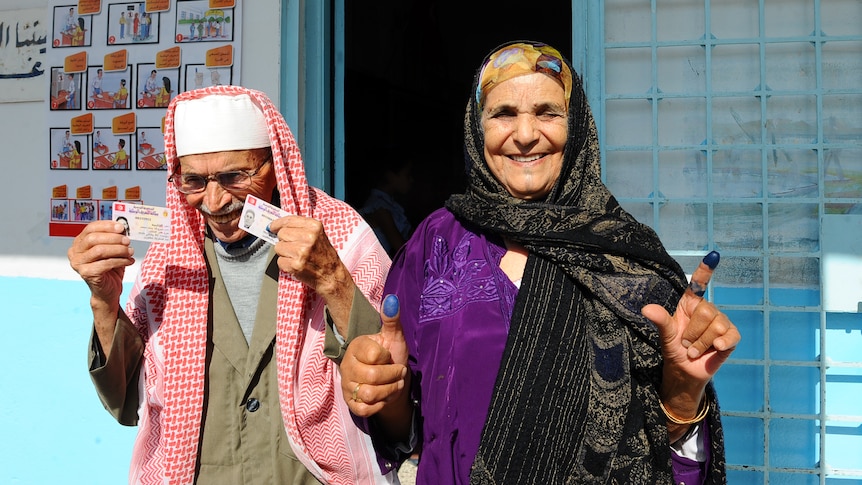 Tunisian couple vote