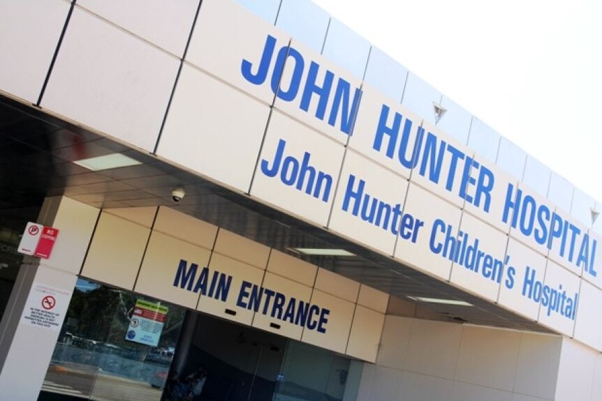 The entrance to John Hunter hospital.