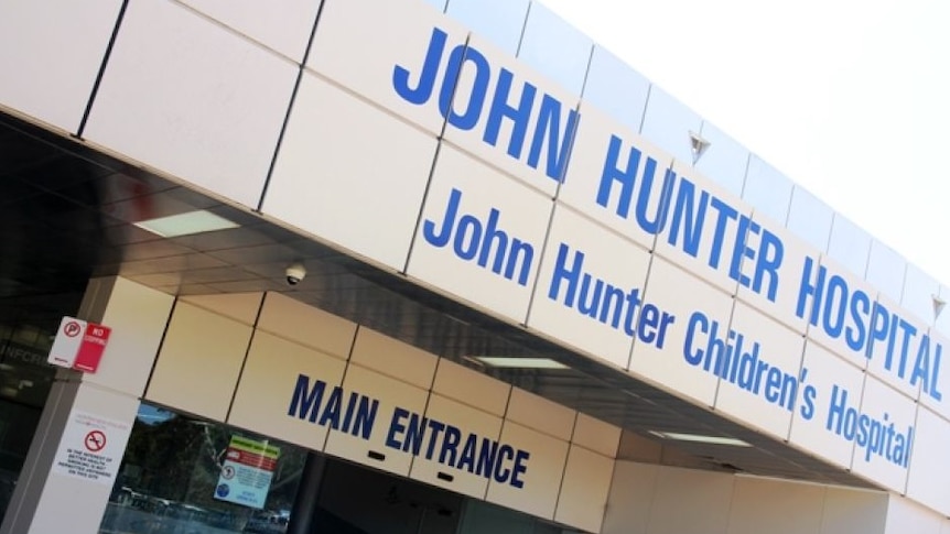 The entrance to John Hunter hospital