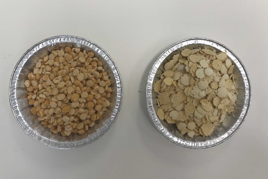 Chickpeas, before and after