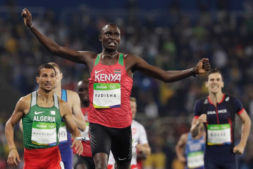 Kenya's David Lekuta Rudisha wins 800m final in Rio