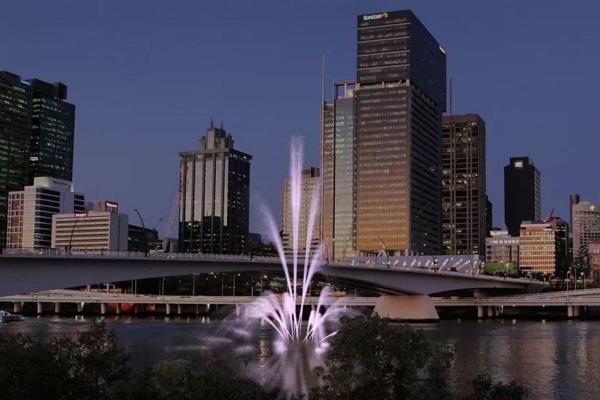 Artist impression for proposed Daphne Mayo fountain for the Brisbane River
