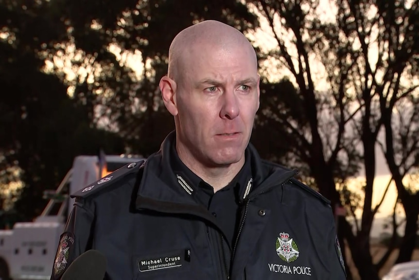 A man wearing a Victorian police uniform.