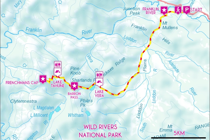 Frenchmans Cap trail map