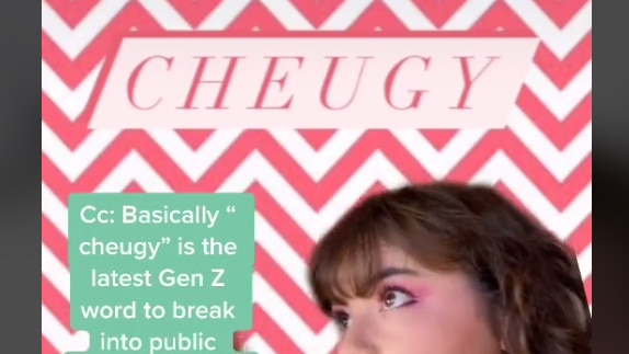 Screenshot of Matilda Boseley explaining 'cheugy' on Guardian Australia's TikTok page