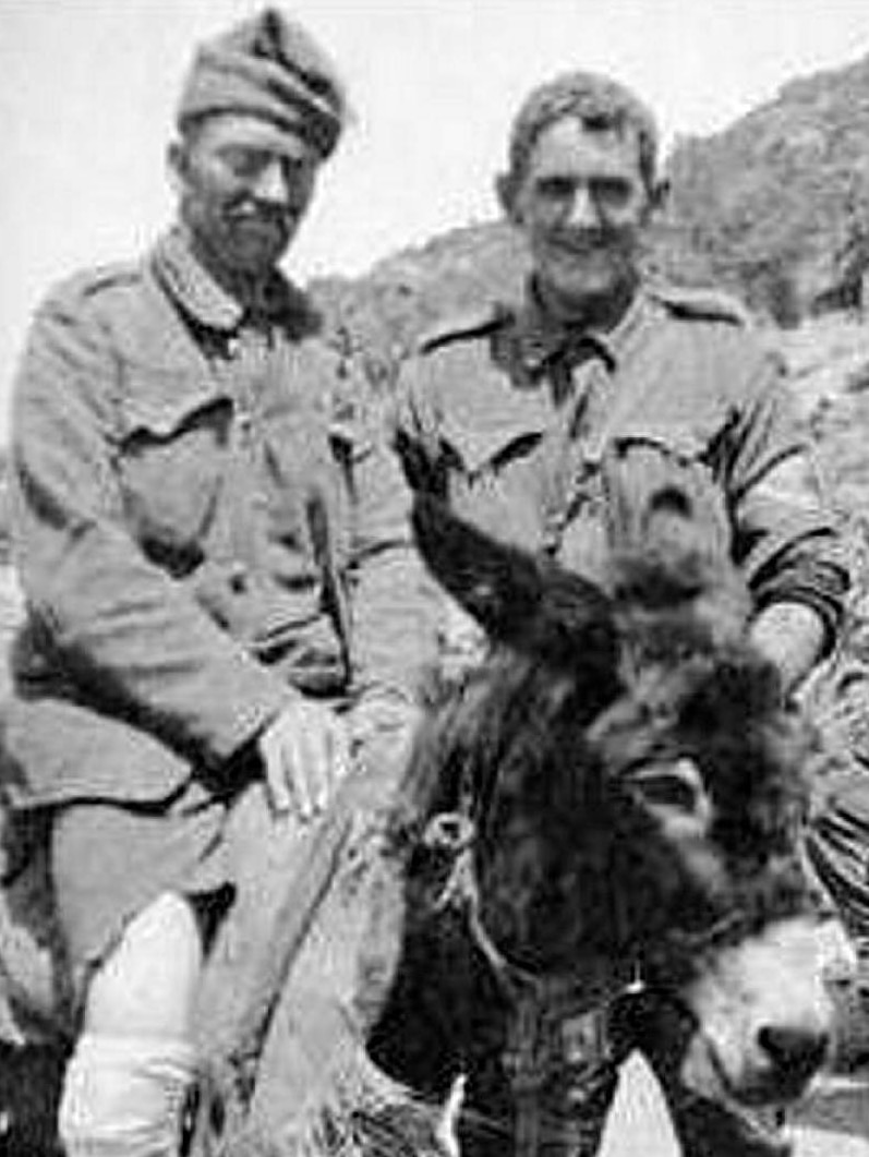 Gallipoli hero John Simpson Kirkpatrick, pictured here with his donkey.