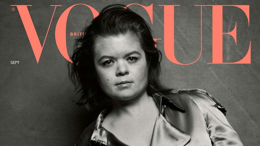 Sinead Burke on the cover of British Vogue magazine.