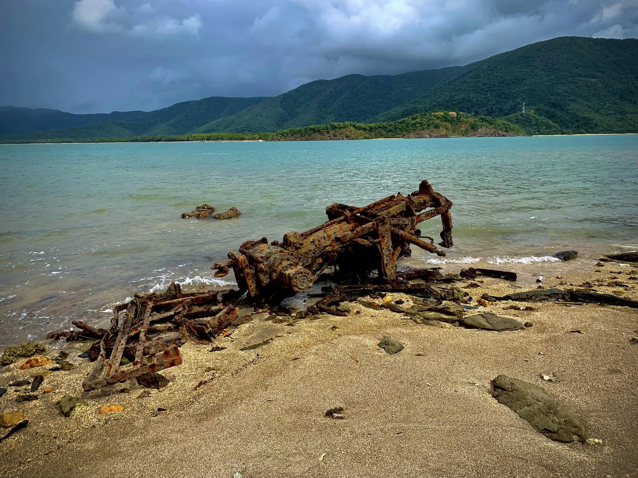 scene from an abandoned tropical island.