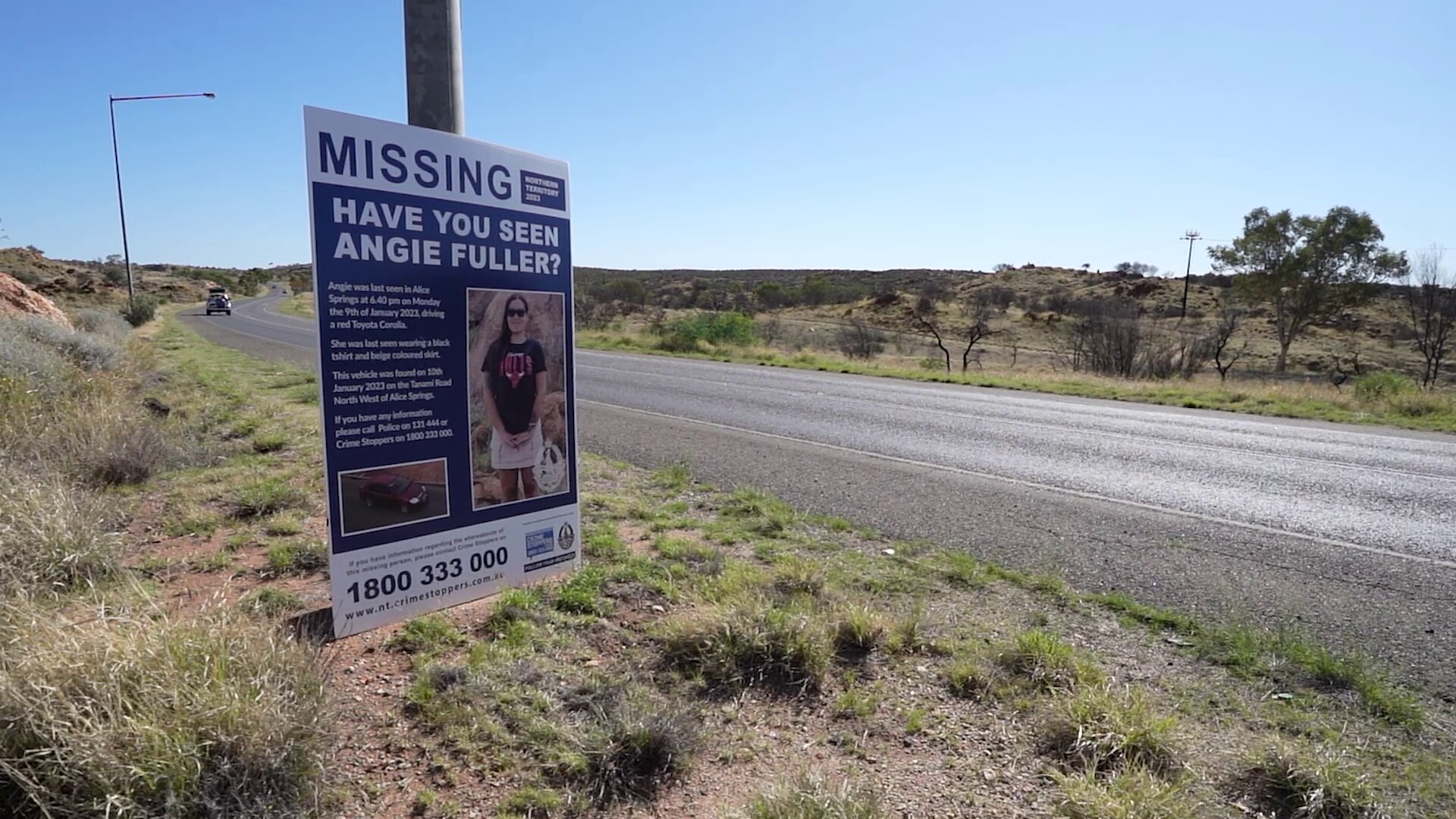 A placard for Angie Fuller - ABC News