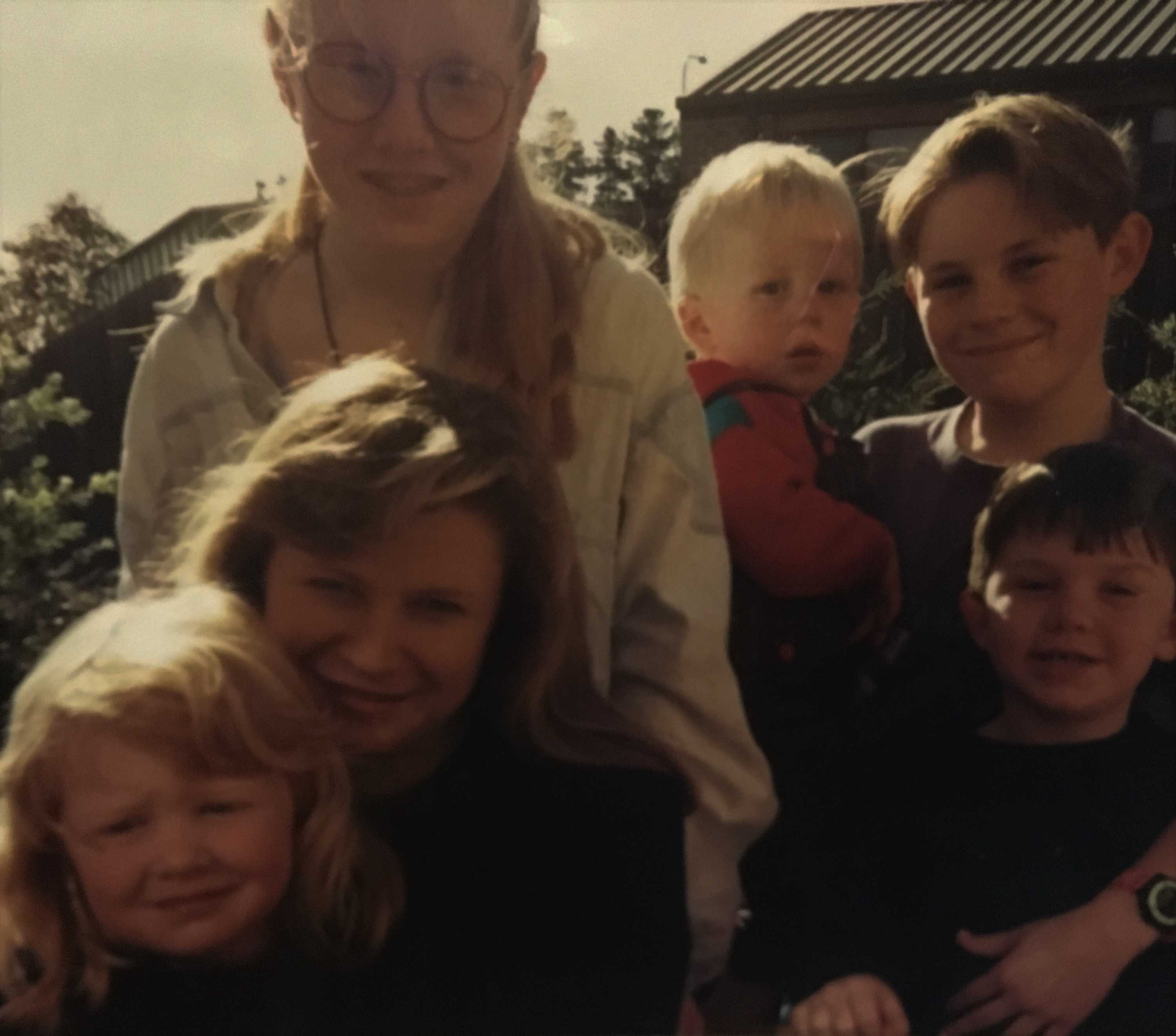 Jenny Blake with her children