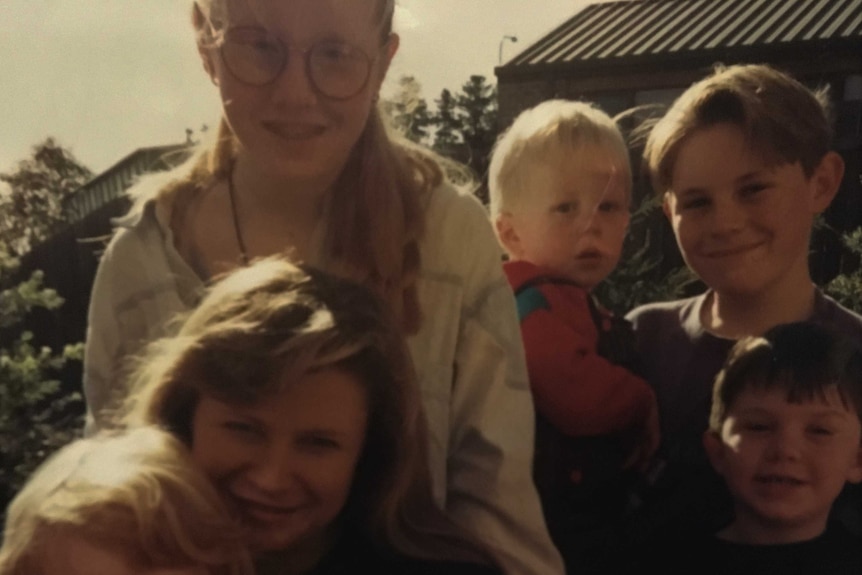 Jenny Blake with her children